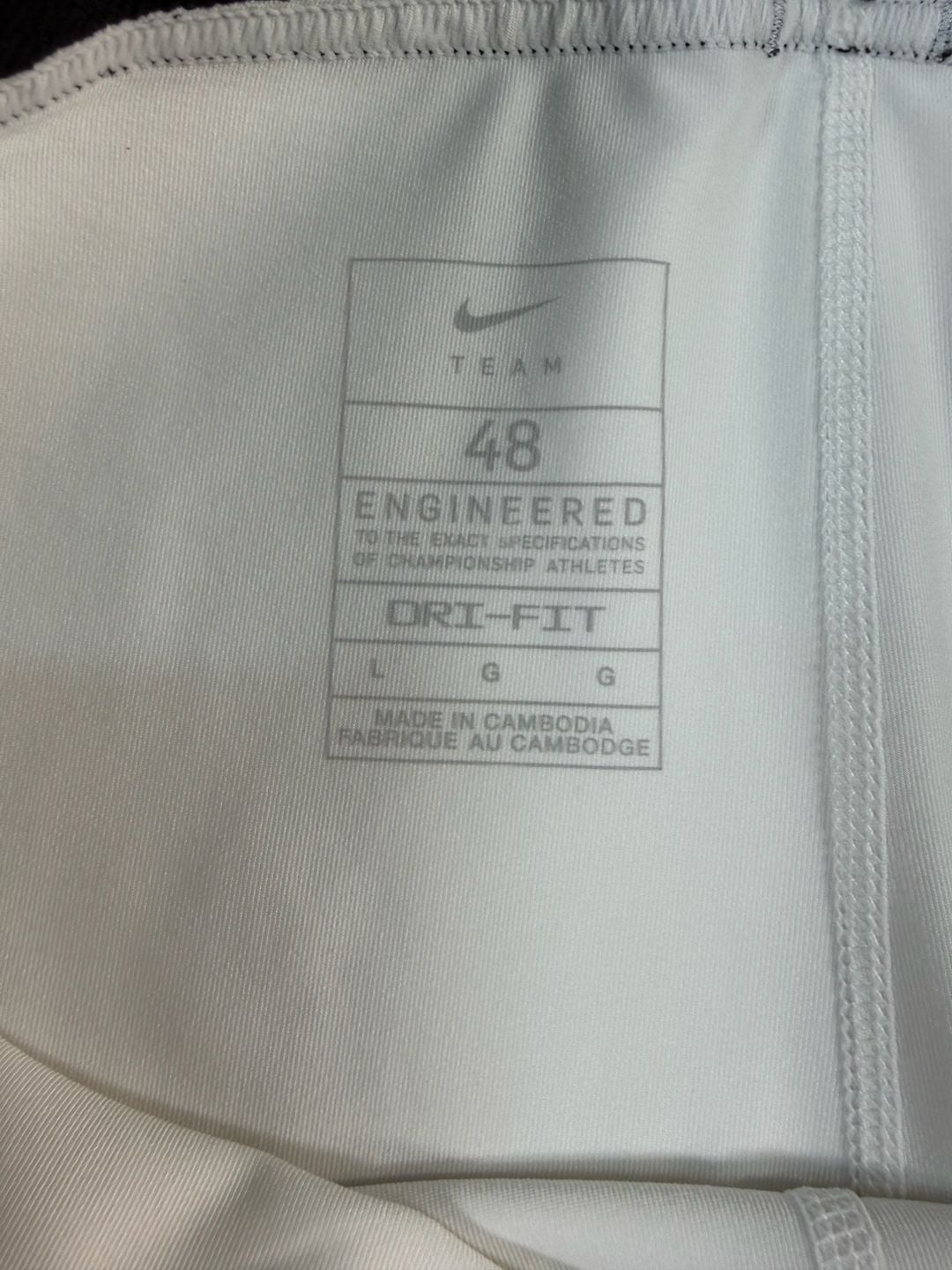 Nike Pro Compression Shorts Size L White Dri-FIT 3
