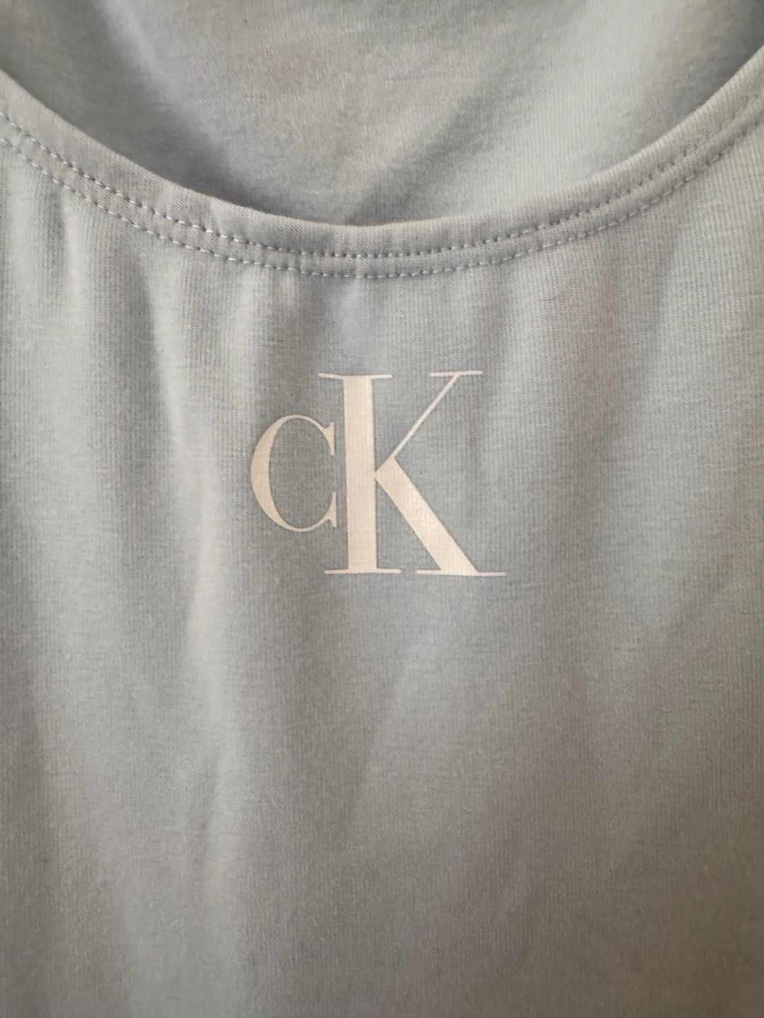 Calvin Klein Jeans Light Blue Short Sleeve Thong Bodysuit XL 3