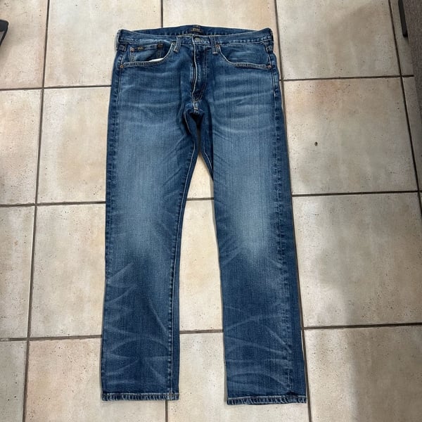 Polo Ralph Lauren Warick Slim Straight Jeans 33x30 Blue Denim