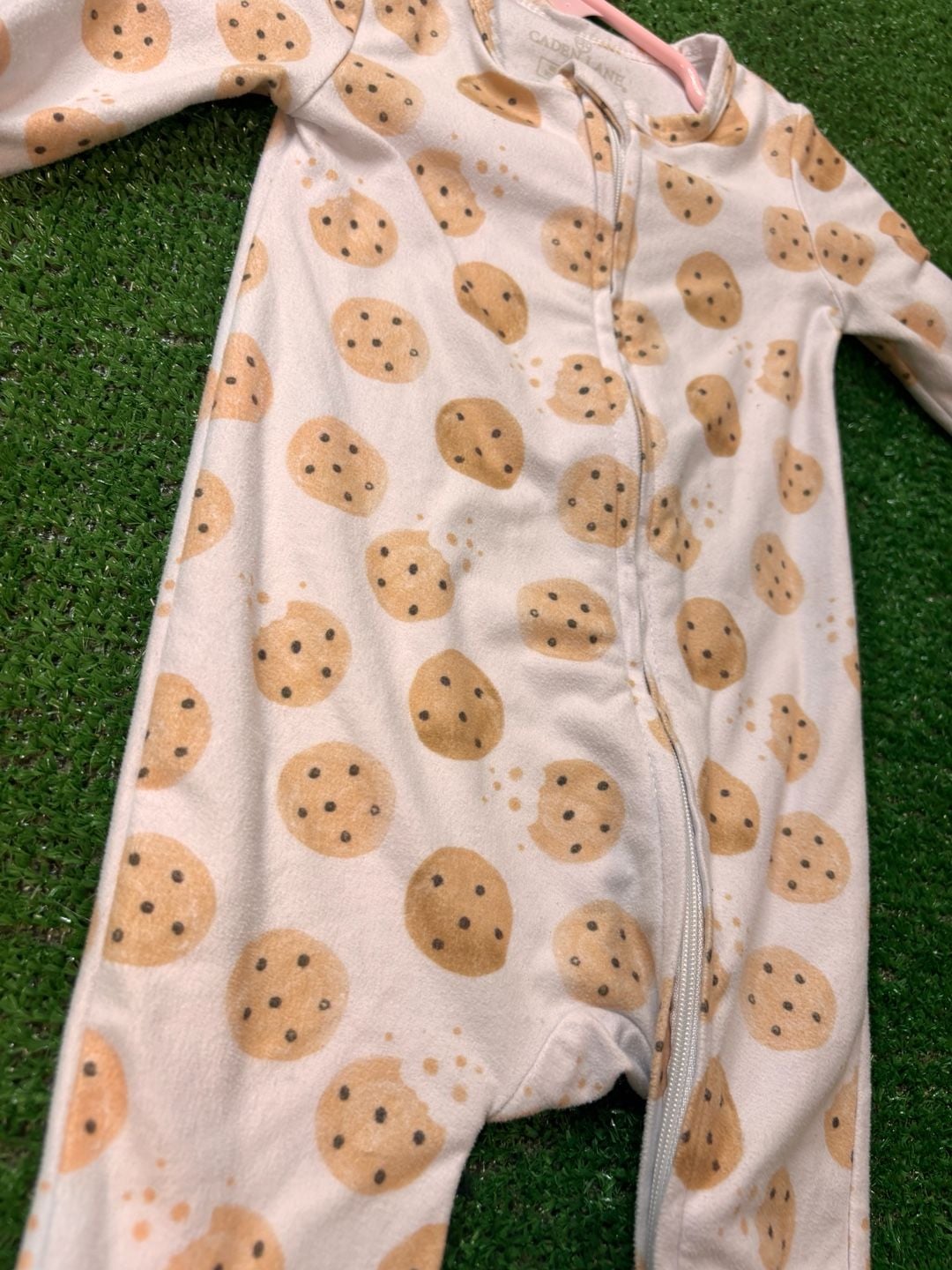 Caden Lane Cookie Sleep And Play Size 0-3 Months Footie Romper Pajamas 7