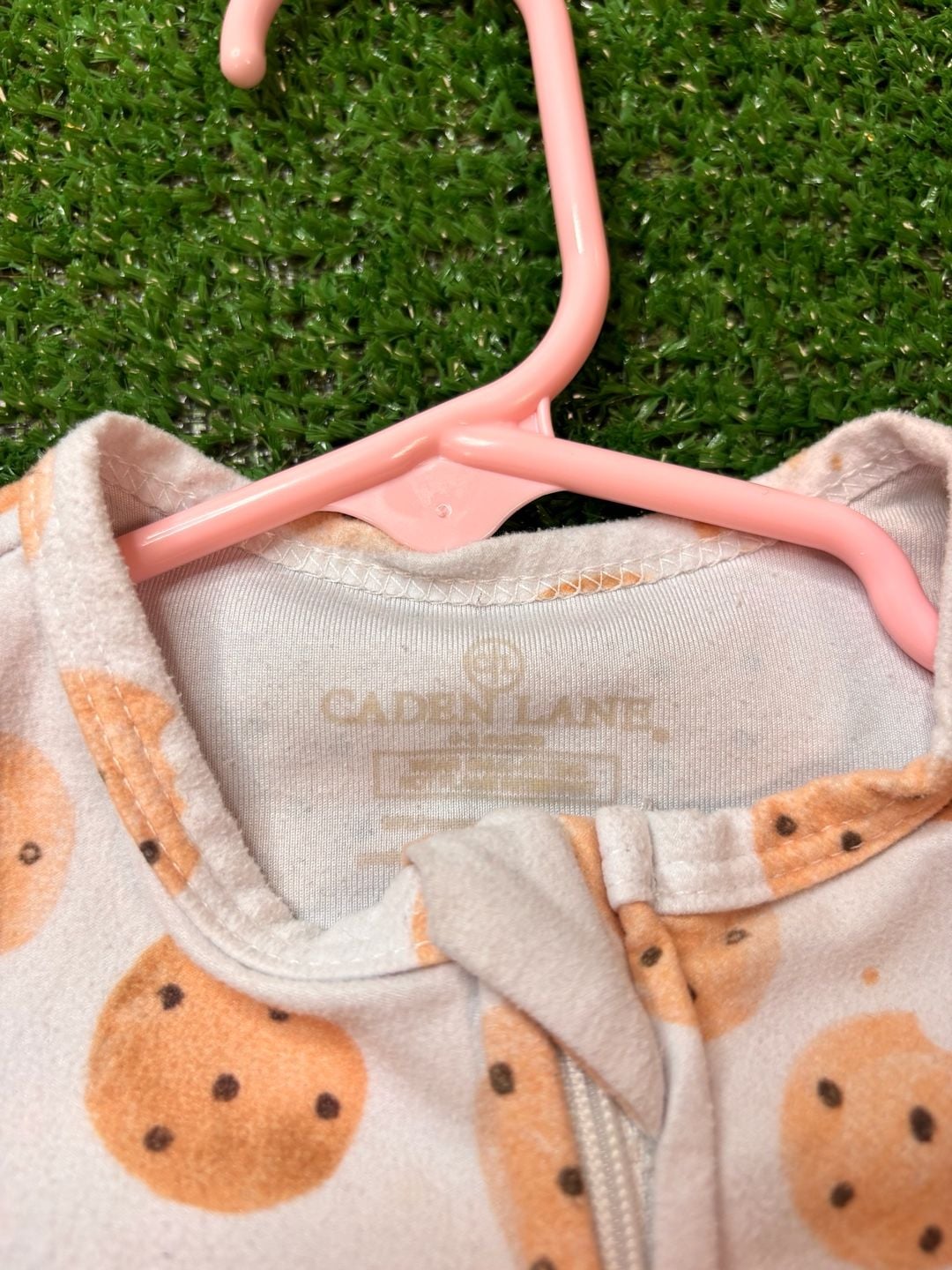 Caden Lane Cookie Sleep And Play Size 0-3 Months Footie Romper Pajamas 8