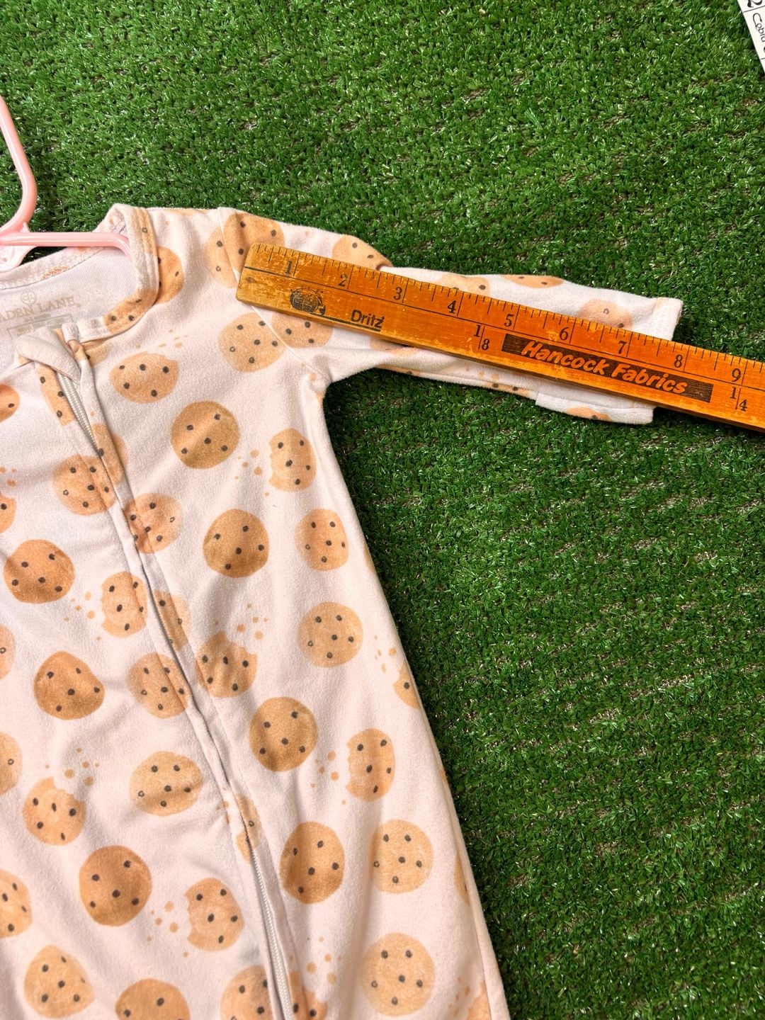 Caden Lane Cookie Sleep And Play Size 0-3 Months Footie Romper Pajamas 11