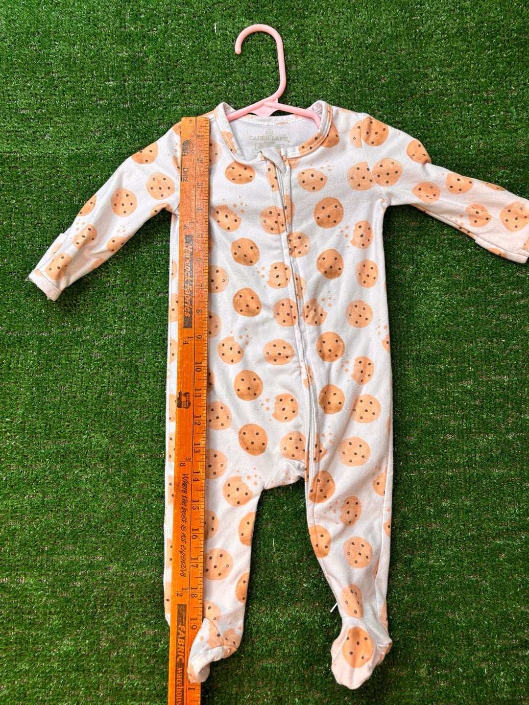 Caden Lane Cookie Sleep And Play Size 0-3 Months Footie Romper Pajamas 12