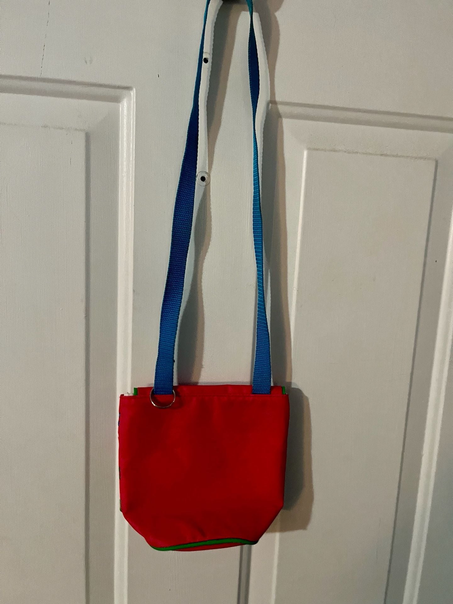 Vintage 1992 Barney & Baby Bop Shoulder Bag Red Green Blue 4