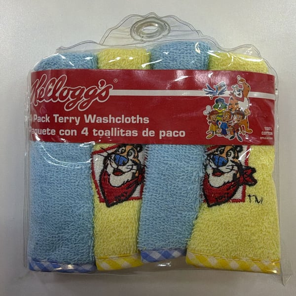 Kellogg'S 4 Pack Terry Washcloths