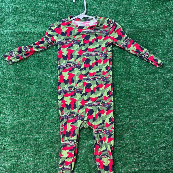 Posh Peanut Hot Wheels Muscle Bound Romper Size 12-18 Months