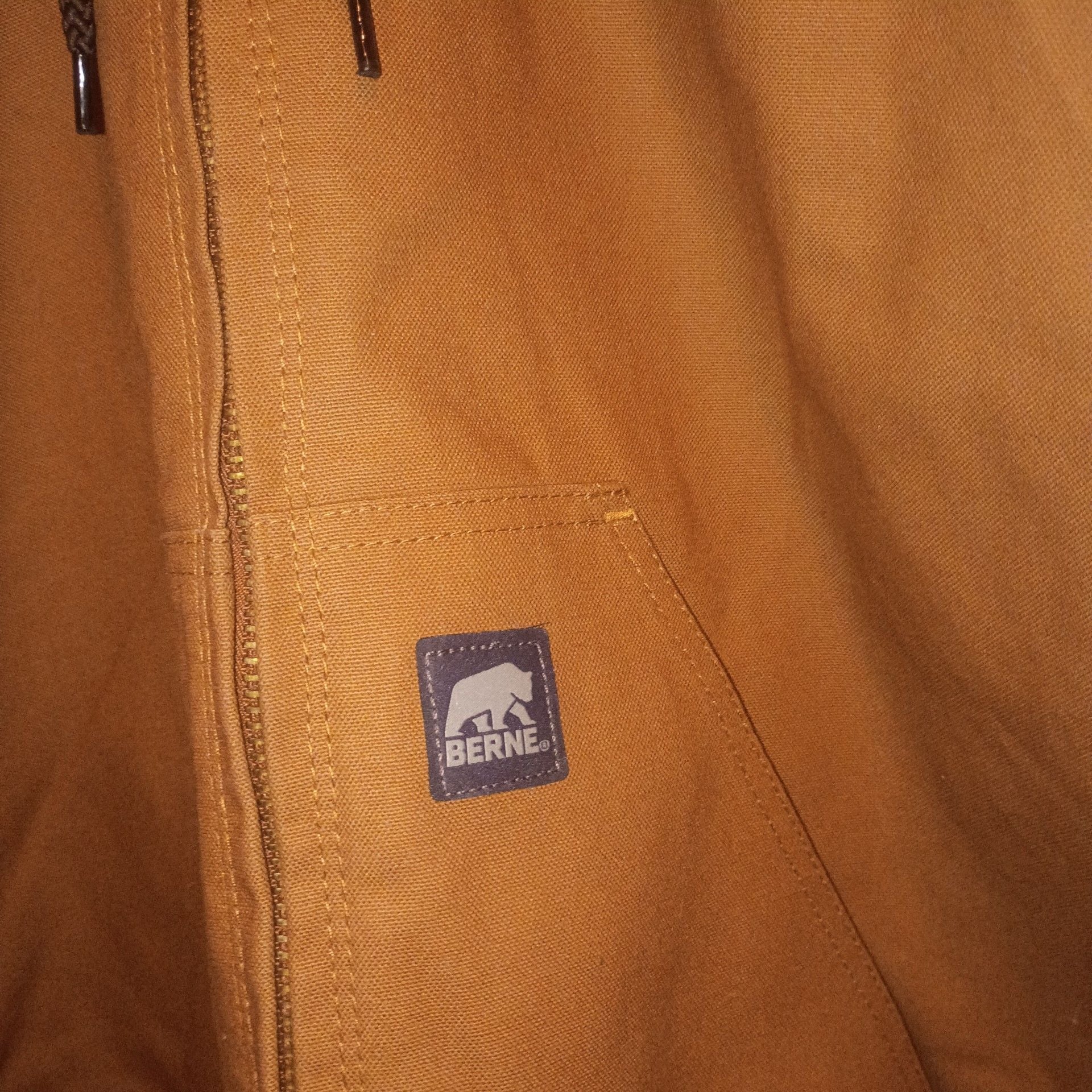 Berne HJ51BD Heritage Hooded Jacket Size 2XL Brown Cotton Duck Work Jacket 4