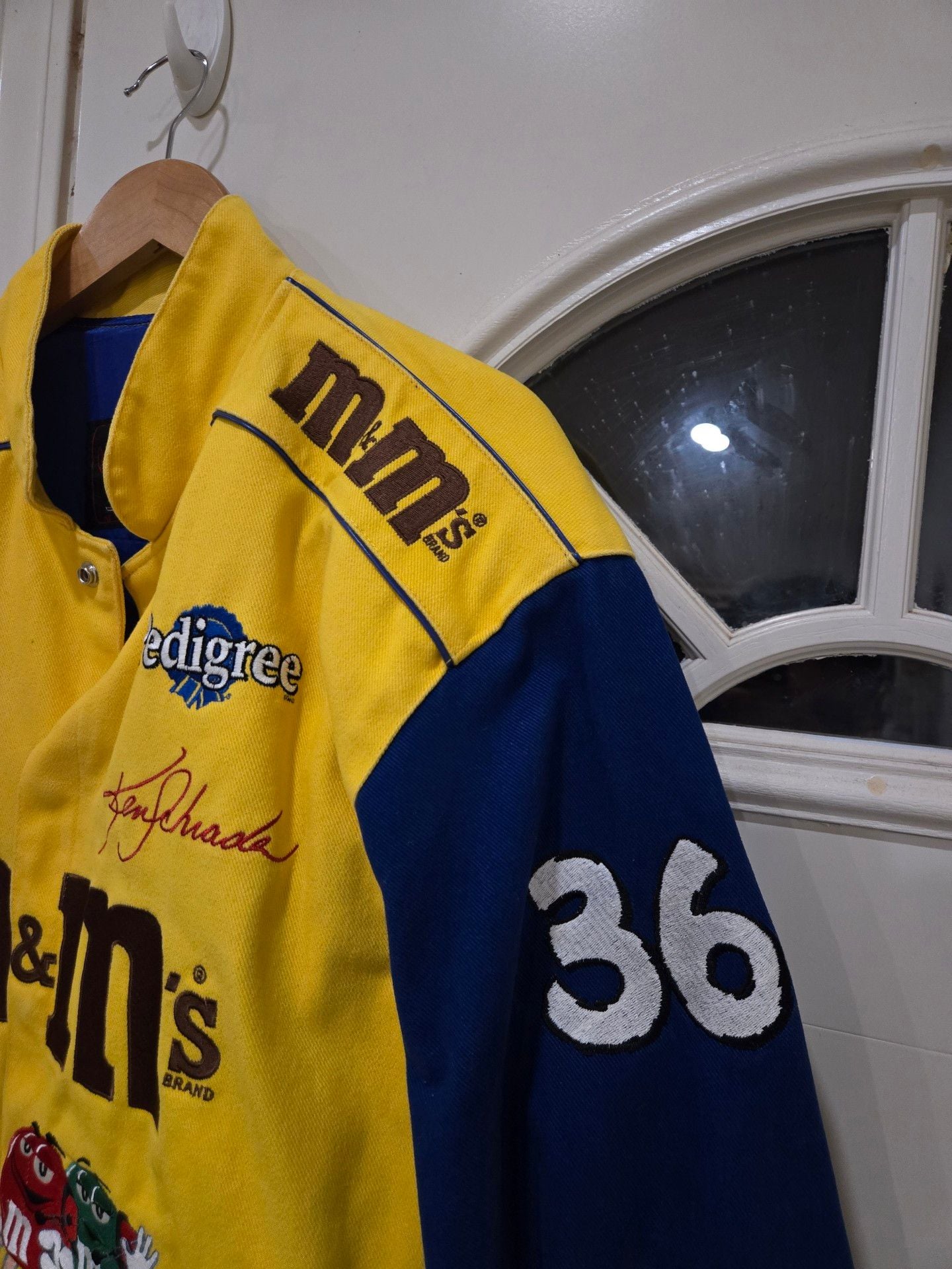 JH Design NASCAR 2000 M&M's Racing Jacket Size L Ken Schrader 6