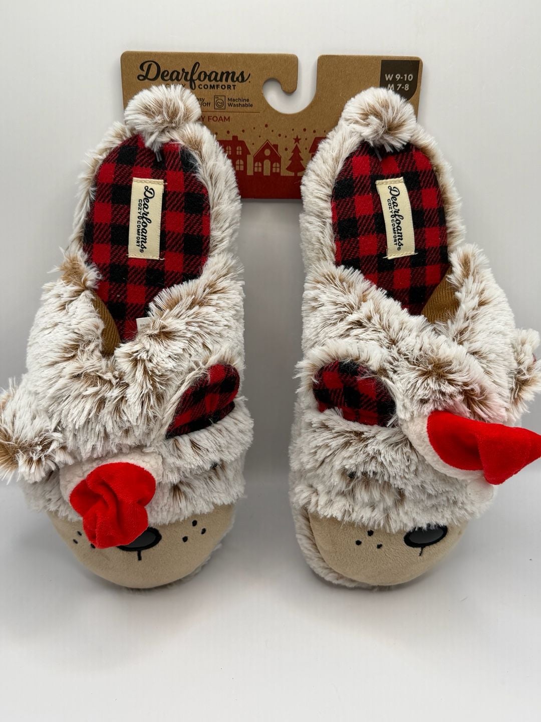 Dearfoams Bear Clog Slippers Size W 9-10 / M 7-8 Brown 2