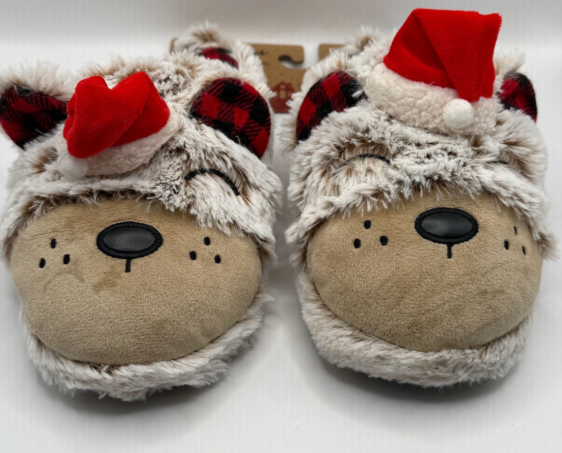 Dearfoams Bear Clog Slippers Size W 9-10 / M 7-8 Brown 3