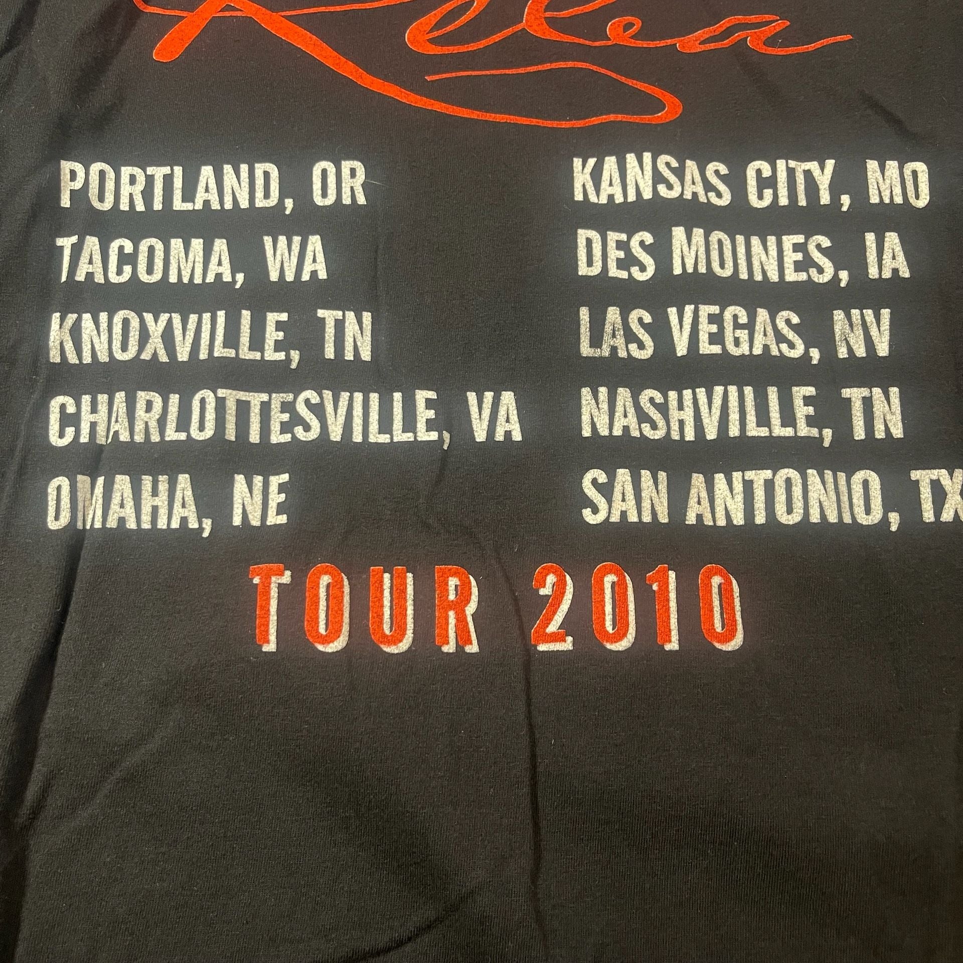 Vintage George Strait Reba McEntire Tour 2010 T-Shirt Size 2XL Black 12