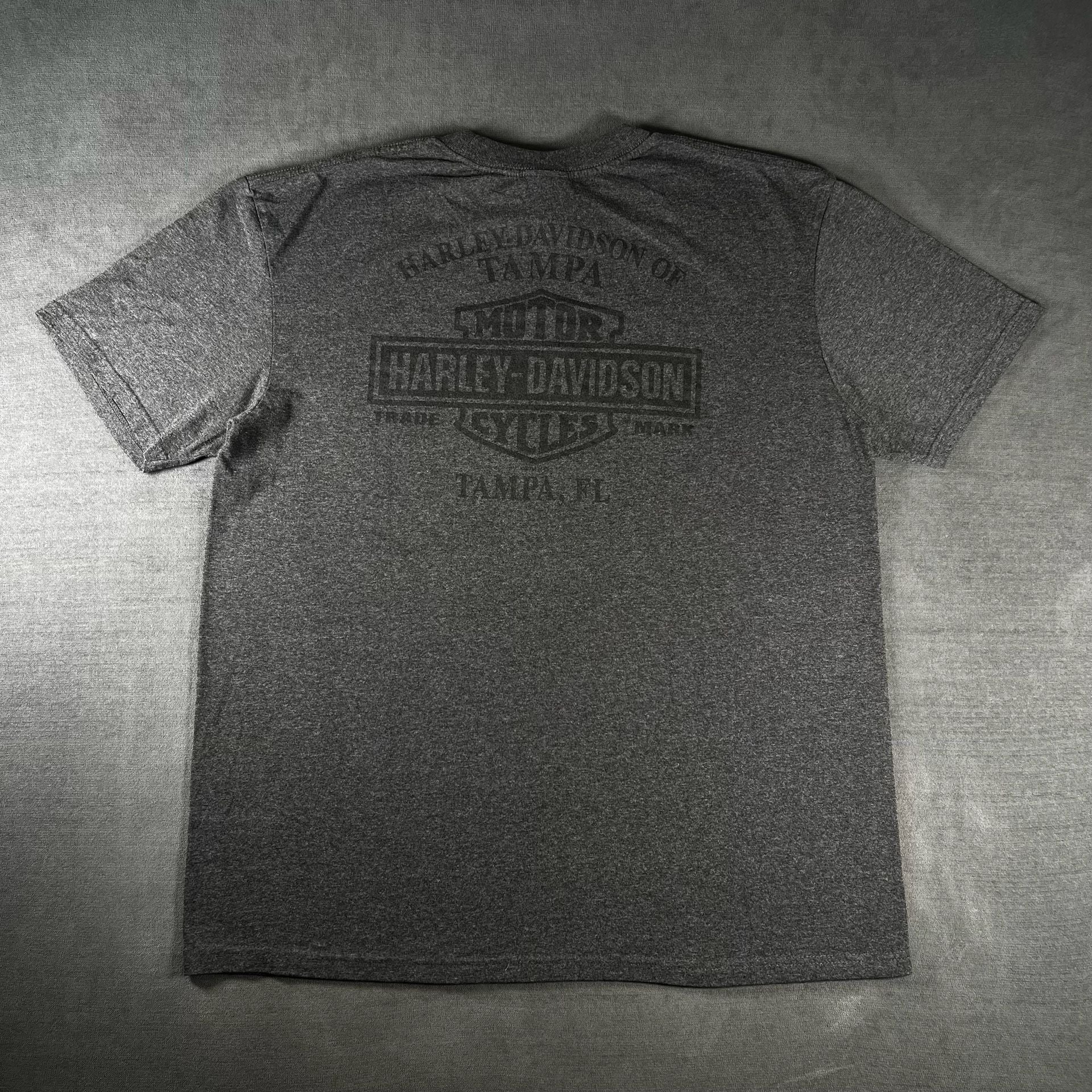 2012 Harley-Davidson Dashing x Through The Roads Santa T-Shirt Size XL Gray 8