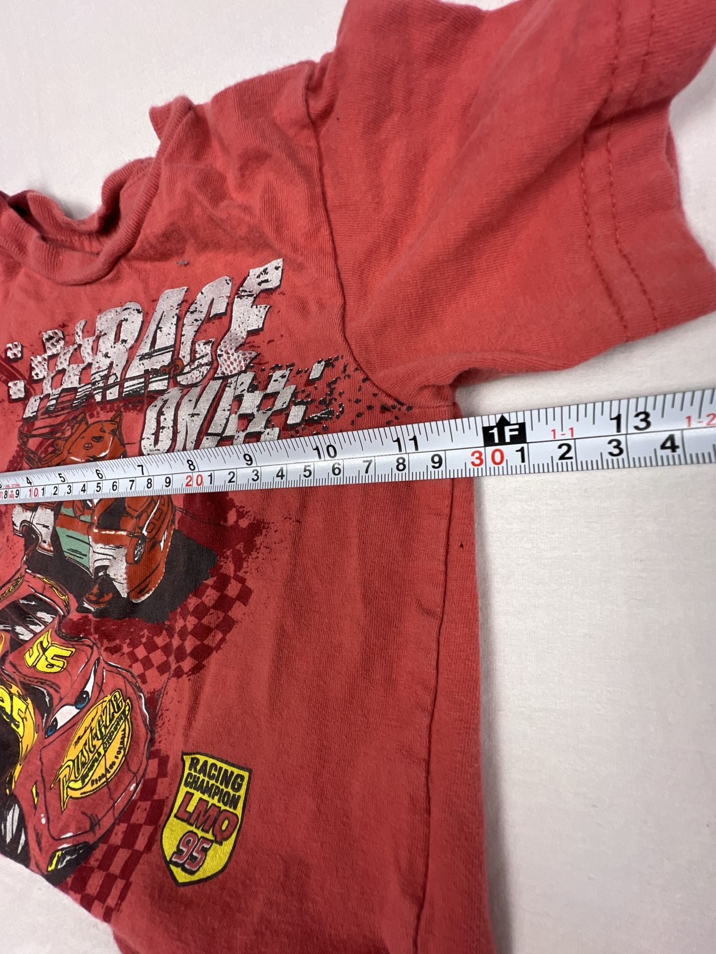 Disney Pixar Cars Lightning McQueen Size 18M Red Tee 3