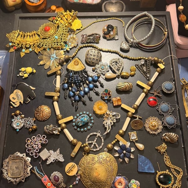 Vintage Costume Jewelry Craft Lot
