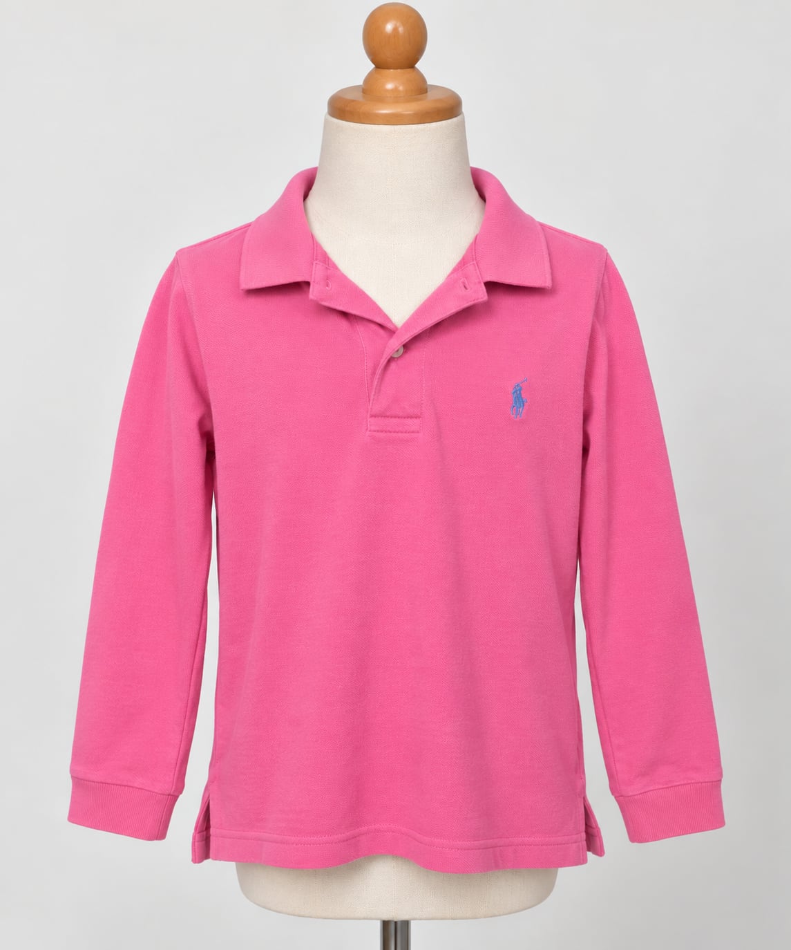 Ralph Lauren Sport Long Sleeve Polo Kids Size S Pink Cotton 2