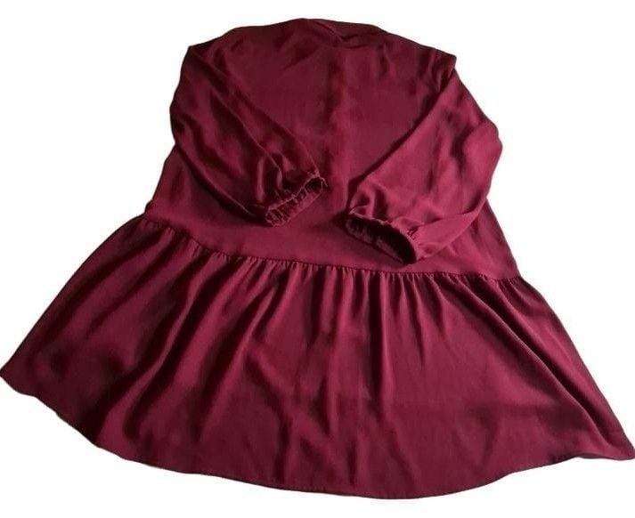 Vince Camuto Burgundy Long Sleeve Button Down Shirt Size L 7