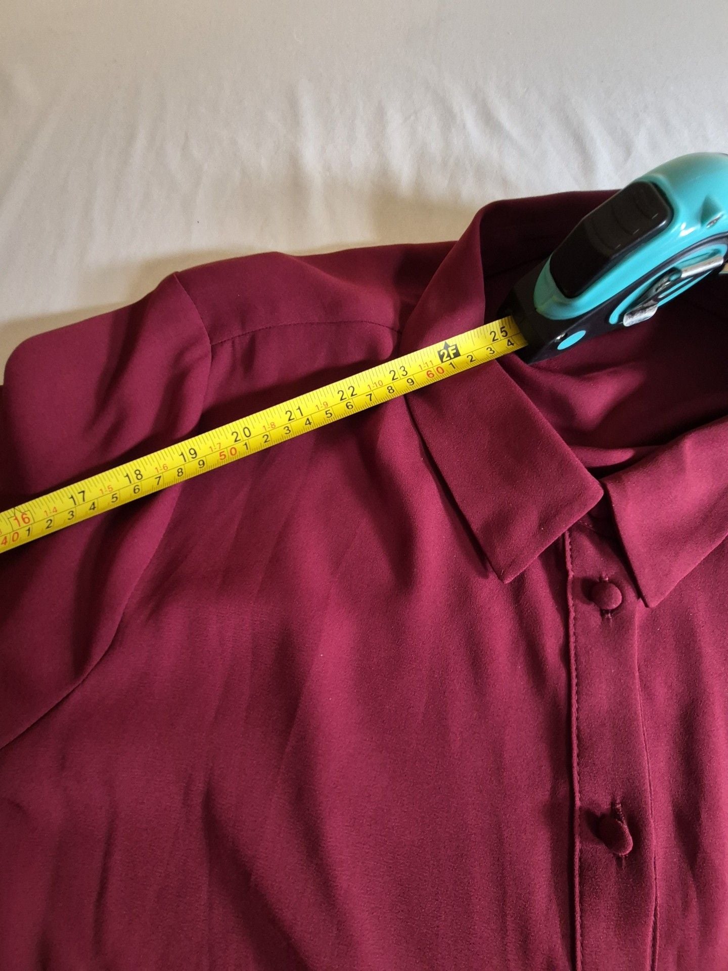 Vince Camuto Burgundy Long Sleeve Button Down Shirt Size L 6