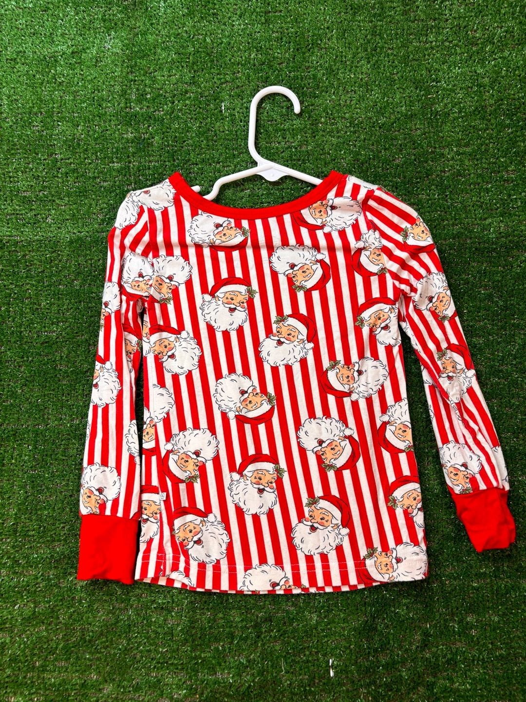 Caden Lane Santa Claus Lane Pajama Top Size 3T Christmas Stripe 7