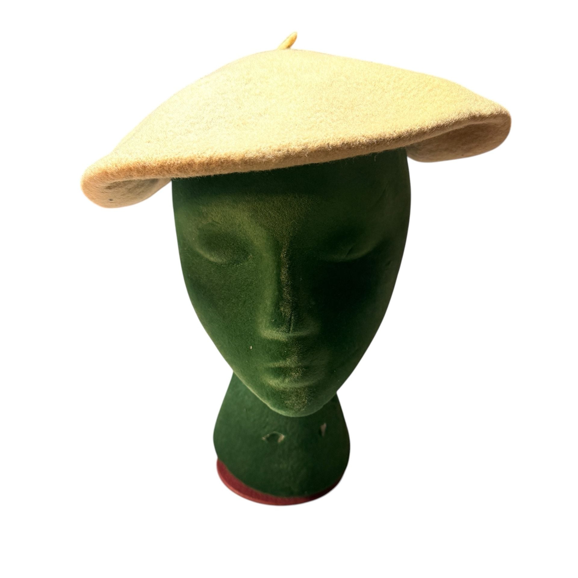 Dorfman Pacific Co. Beret Hat Ivory Wool One Size 2
