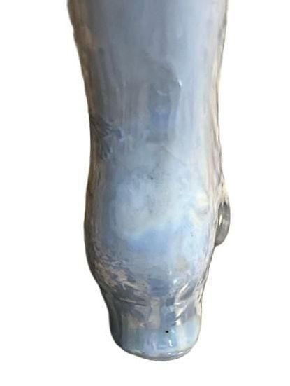 VINTAGE CERAMIC VICTORIAN LUSTERWARE TINY CREAM BOOT VASE FLOWER MID CENTURY 12