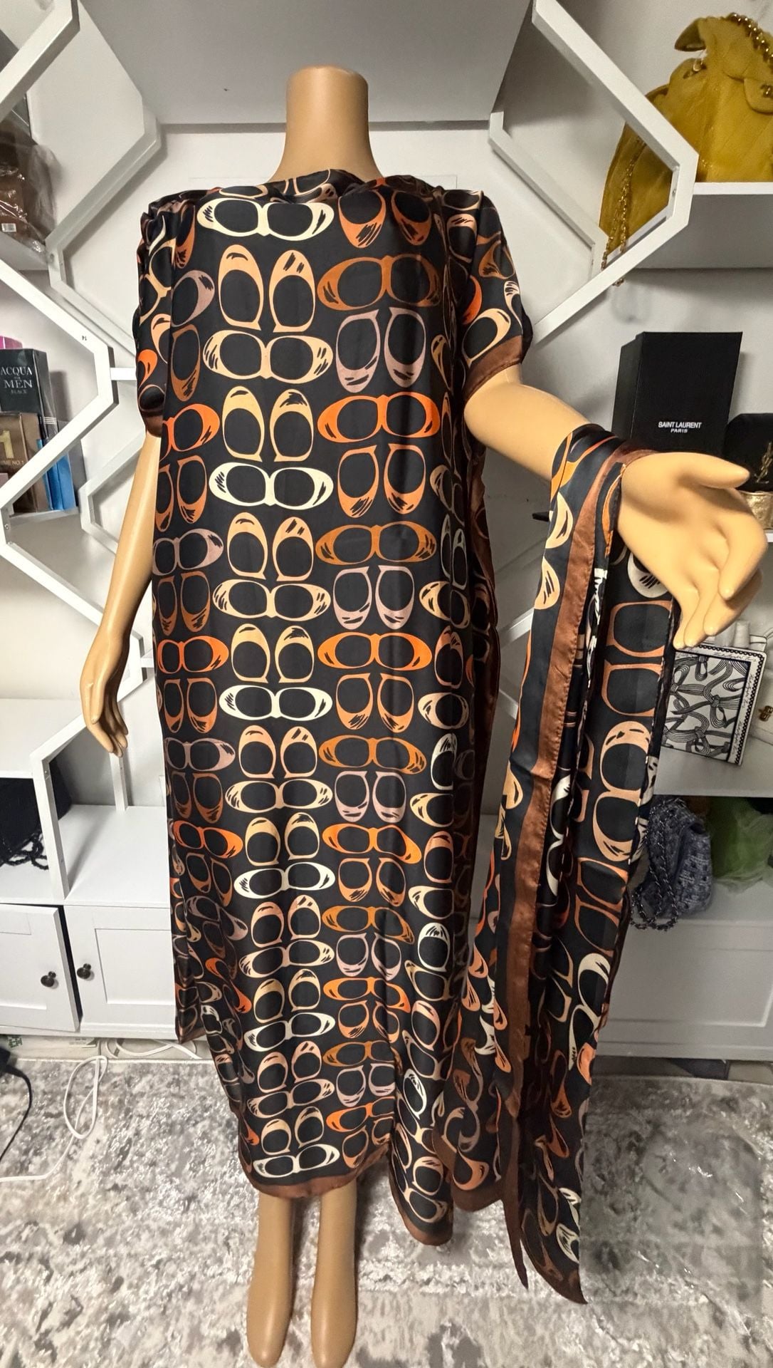 Long Dress, Evening Dress, Beaded Boubou - 1