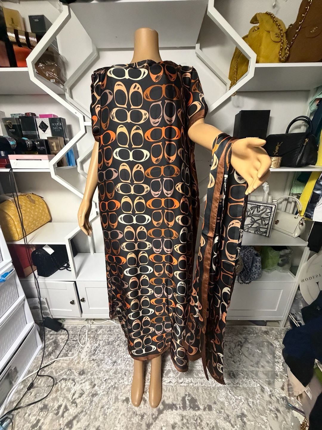Long Dress, Evening Dress, Beaded Boubou - 2
