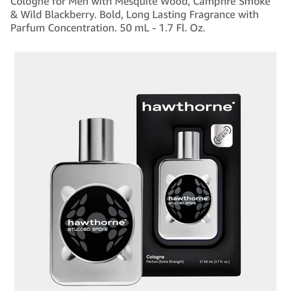 Hawthorne Studded Smoke Mens Cologne Long Lasting Fragrance 1.7 Fl. Oz.
