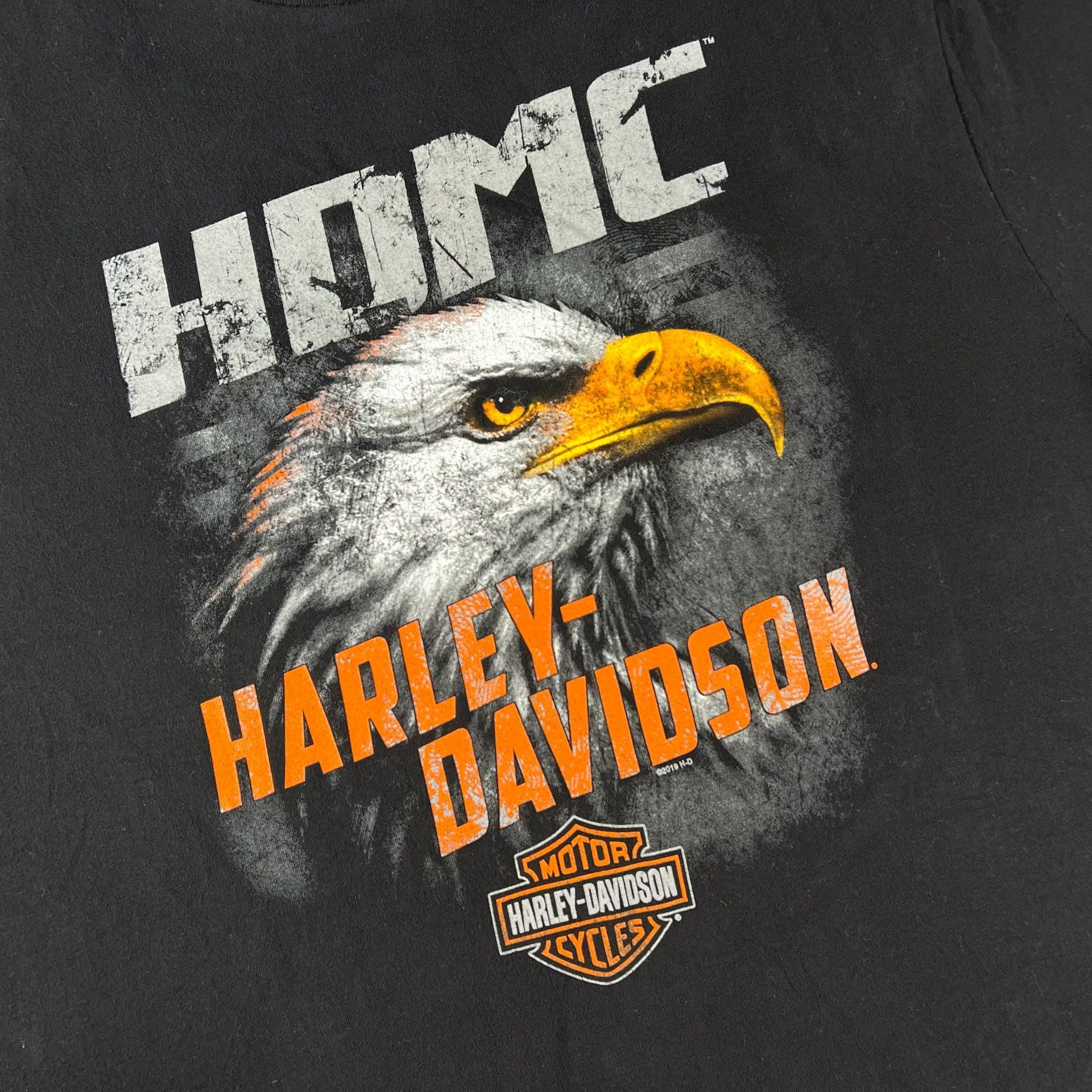 2015 Harley Davidson HDMC Eagle Black Graphic T-Shirt Size Large 3