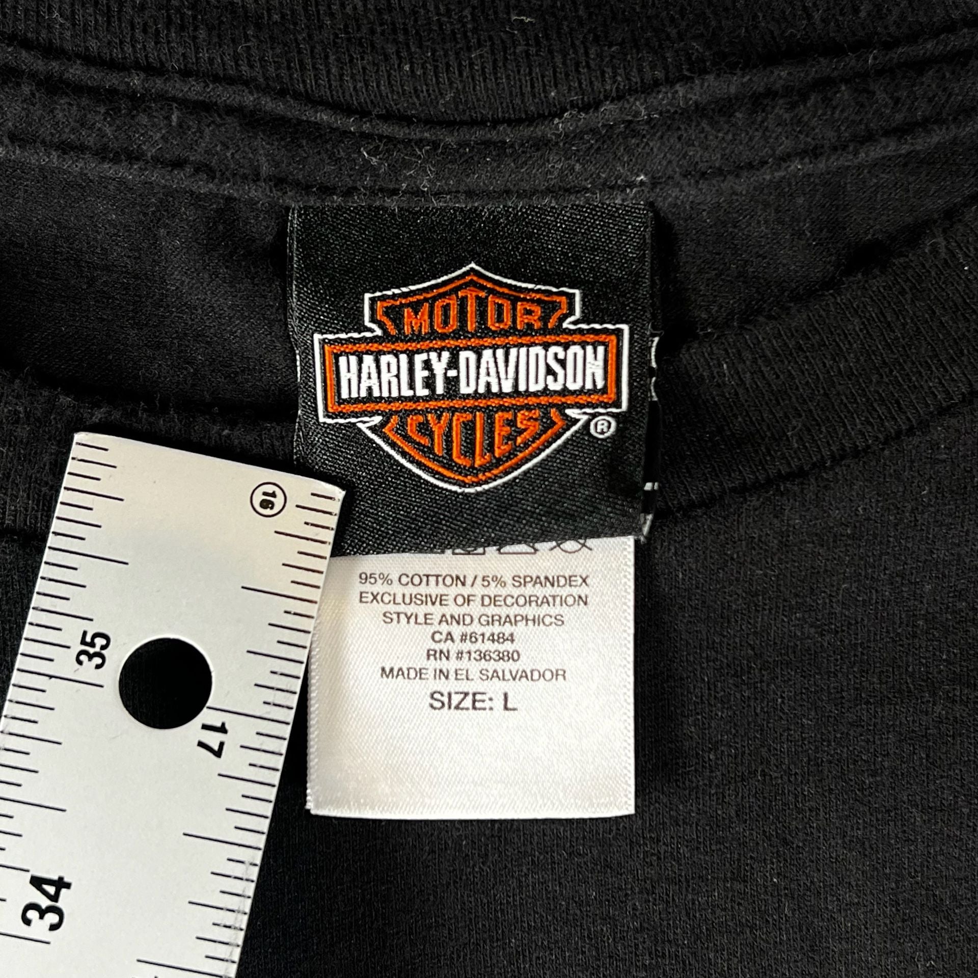 2015 Harley Davidson HDMC Eagle Black Graphic T-Shirt Size Large 5