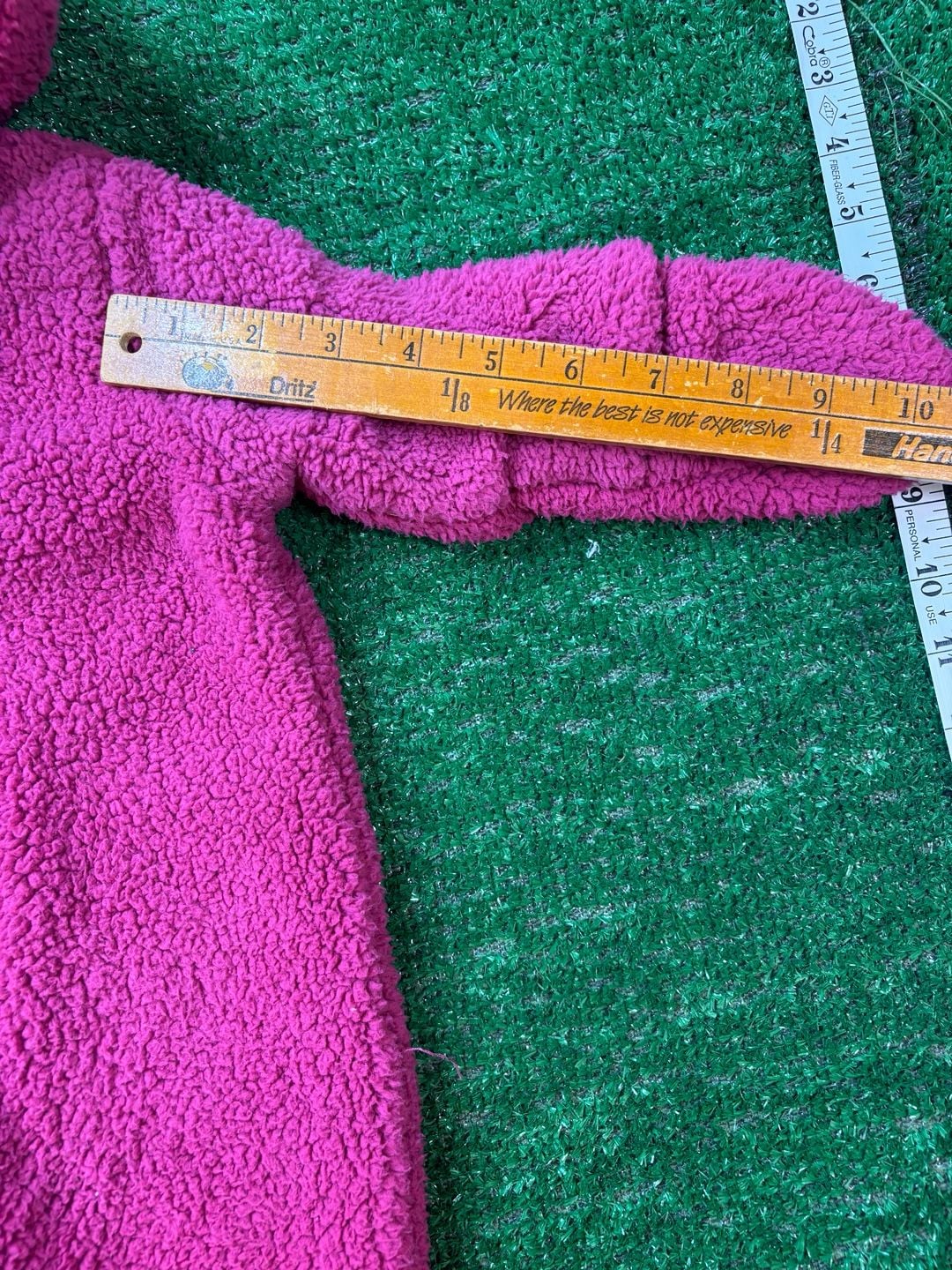 Magnificent Baby Fleece Pram Size 6m Pink Bear Ears Footed Romper Snowsuit 12