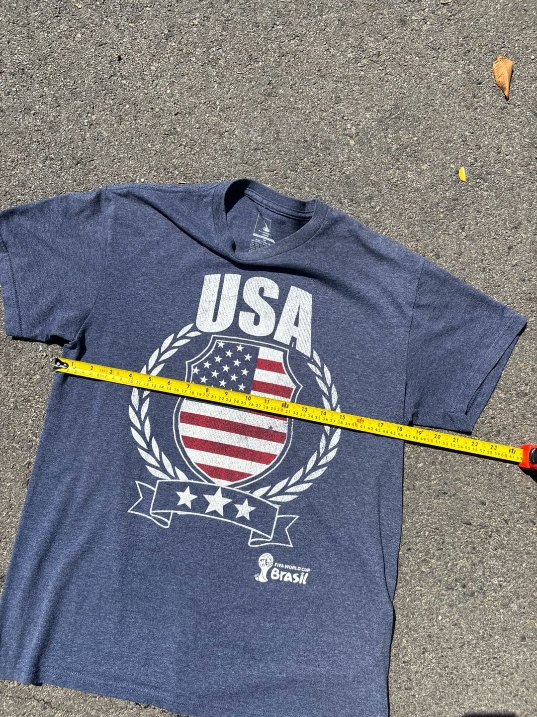 FIFA World Cup Brasil USA T-Shirt Size M Blue Graphic Tee 7