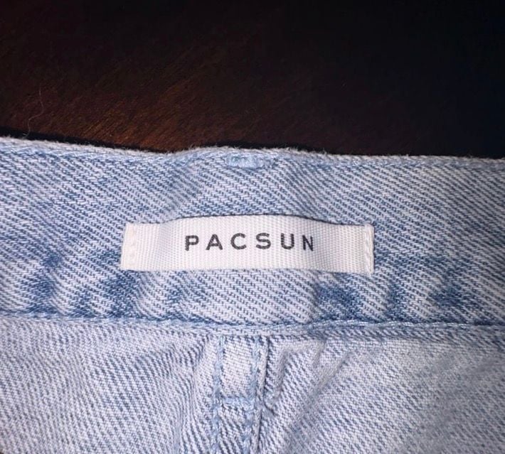 PacSun Women’s Light Wash Distressed Ripped High Rise Straight Leg Jeans 28x25 9