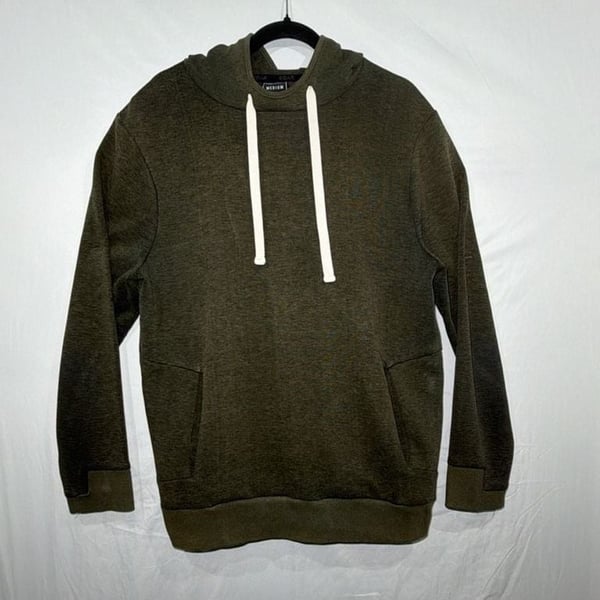Next Level Pullover Hoodie Size Medium Olive Green Drawstring Pocket