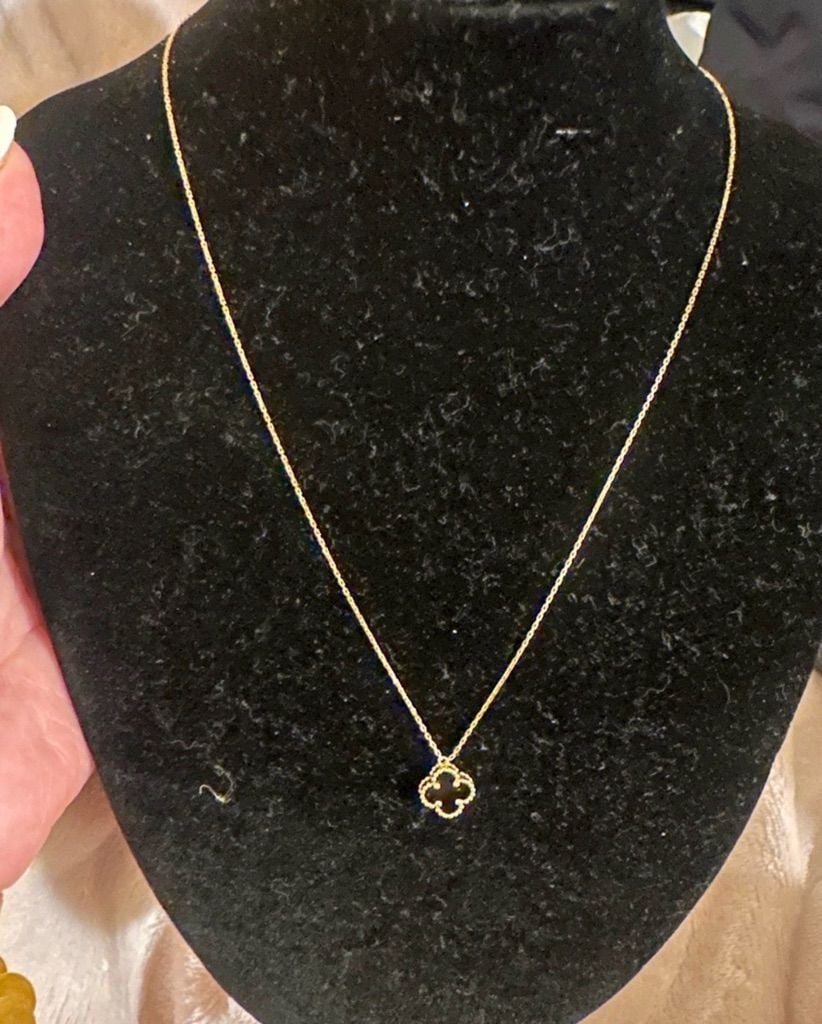 18k clover design Dubai Gold Necklace 2