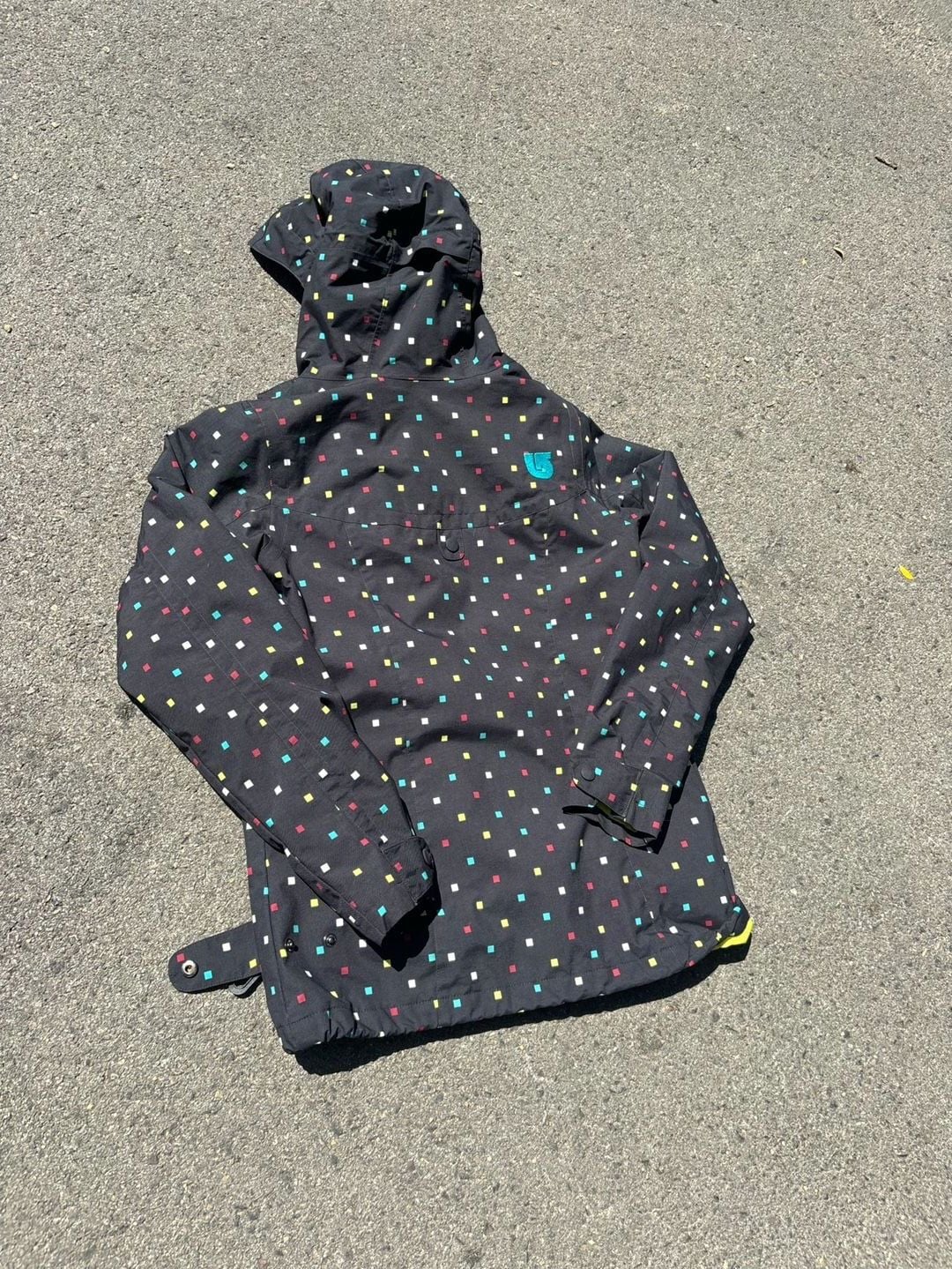 Burton DryRide Ski Snowboard Jacket Size S Black Polka Dot 7
