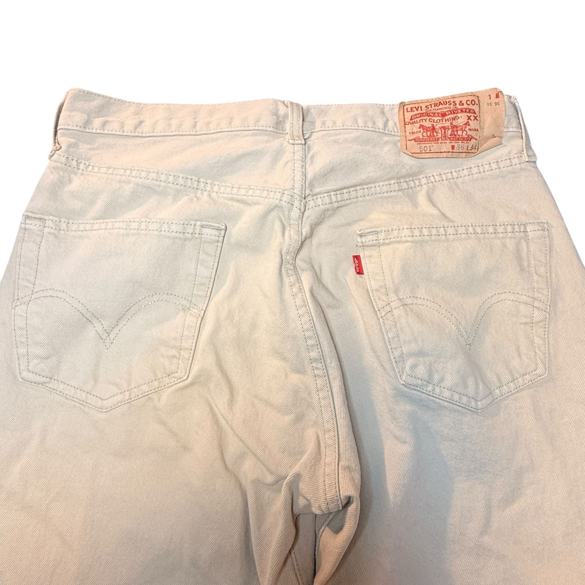 Levi's 501 Original Fit Khaki Tan Pants Size W36 L34 9
