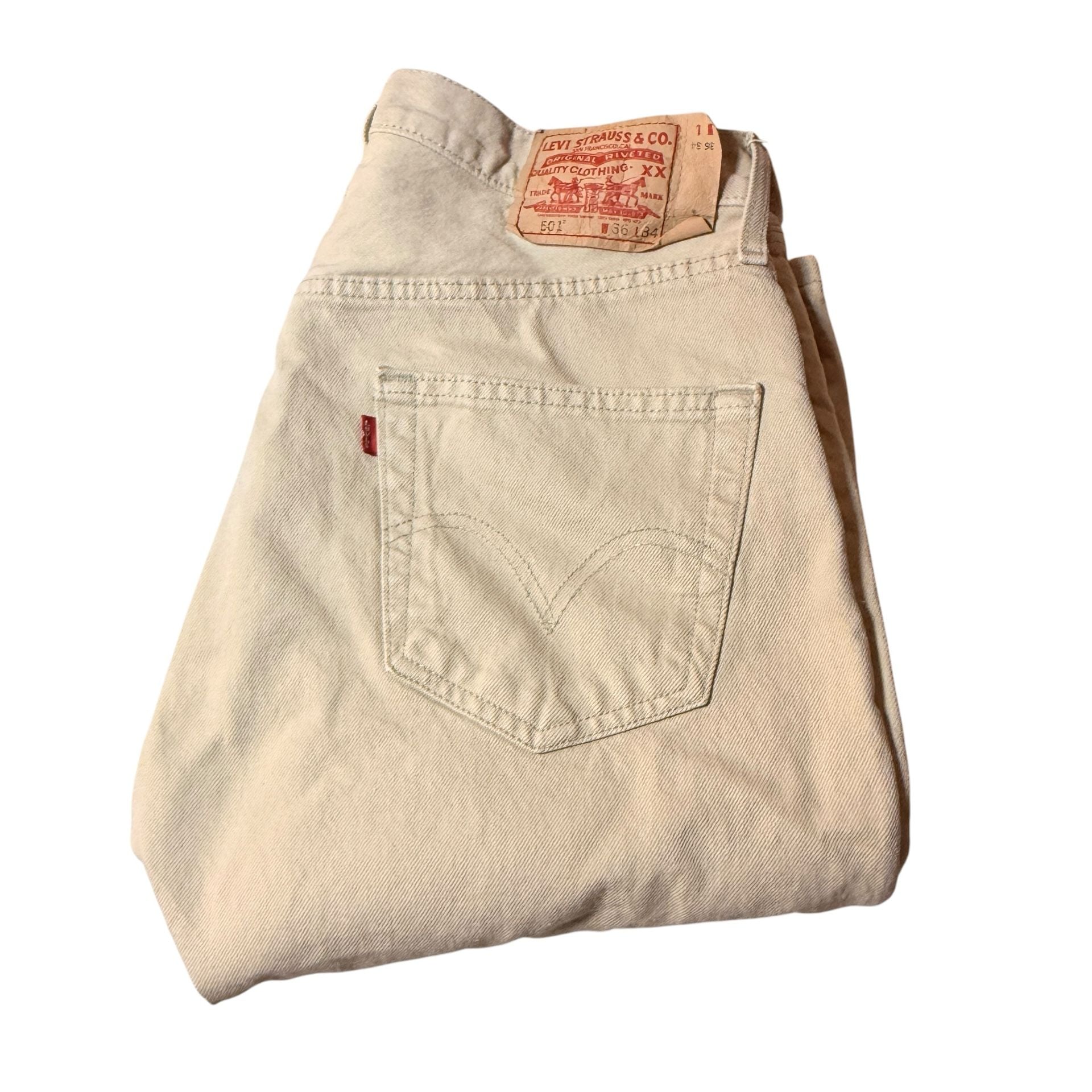 Levi's 501 Original Fit Khaki Tan Pants Size W36 L34 11