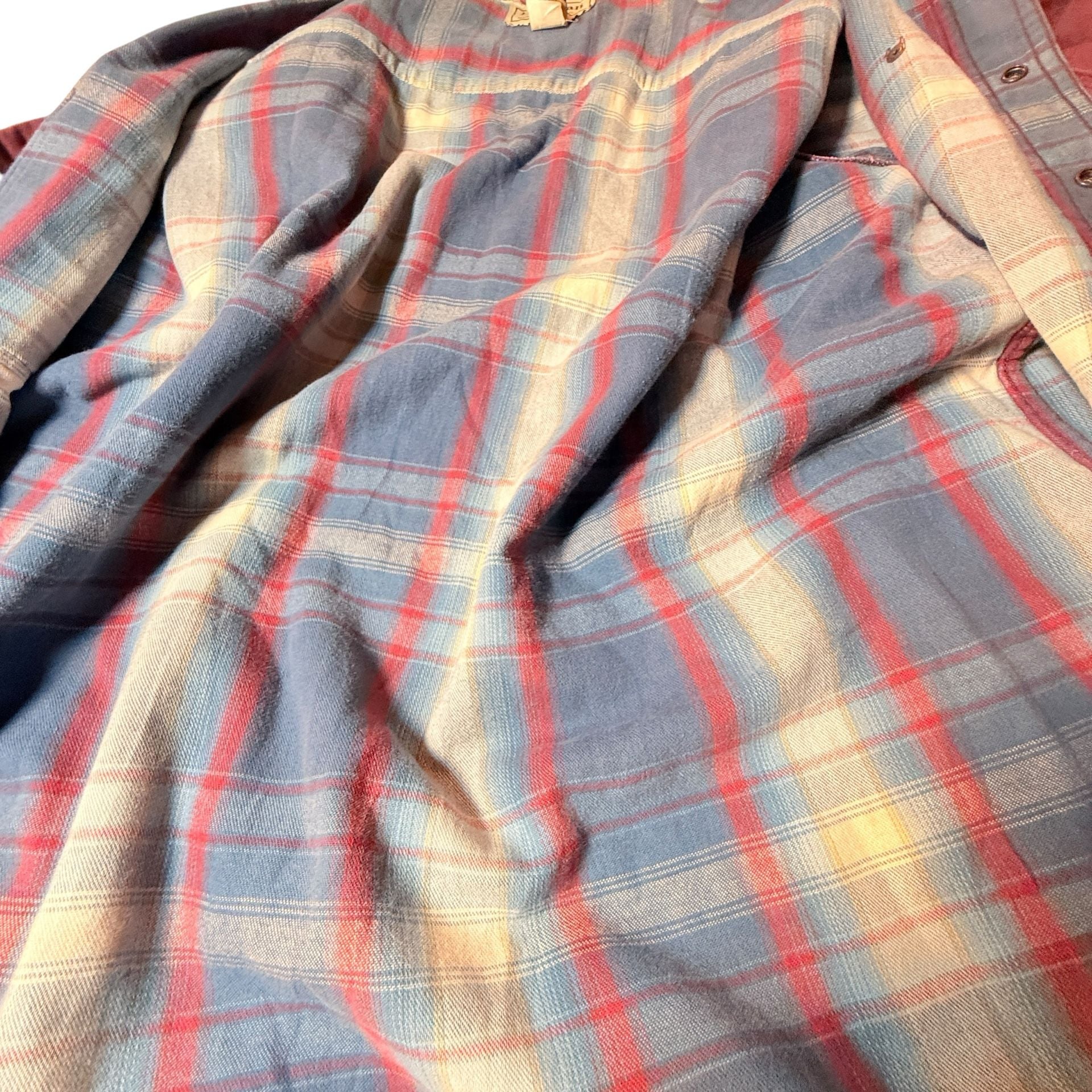 L.L.Bean Lined Flannel Shirt XL-REG Pink Cotton Snap 7