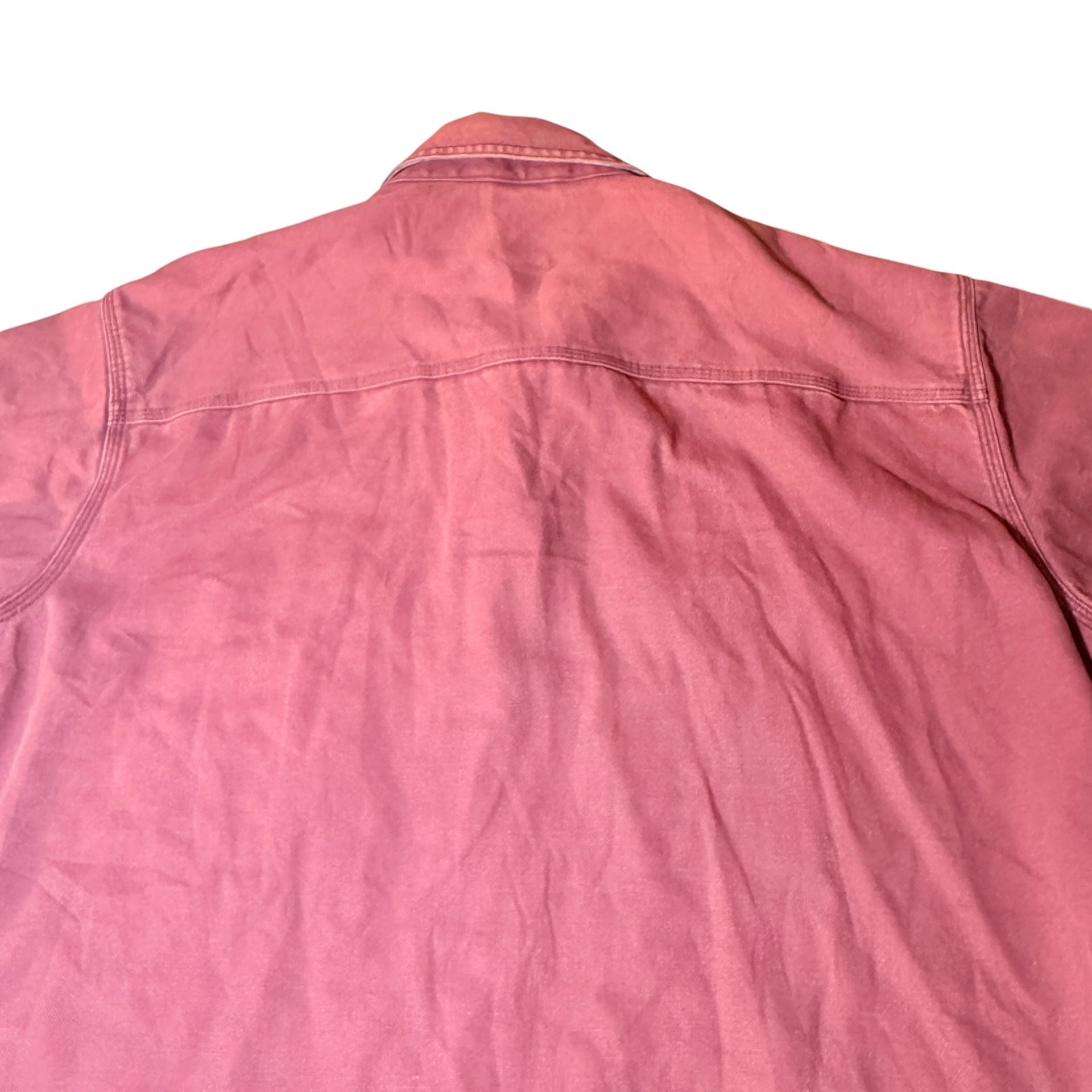 L.L.Bean Lined Flannel Shirt XL-REG Pink Cotton Snap 10