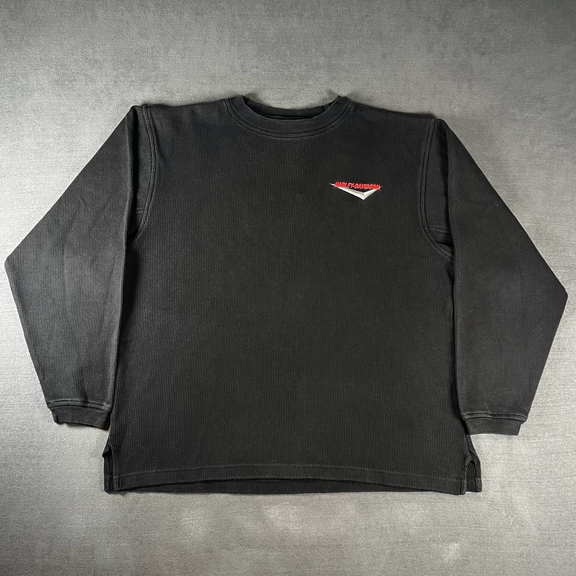 Y2K Harley Davidson Thermal Long Sleeve Shirt Size M Black Florida Dealership 2