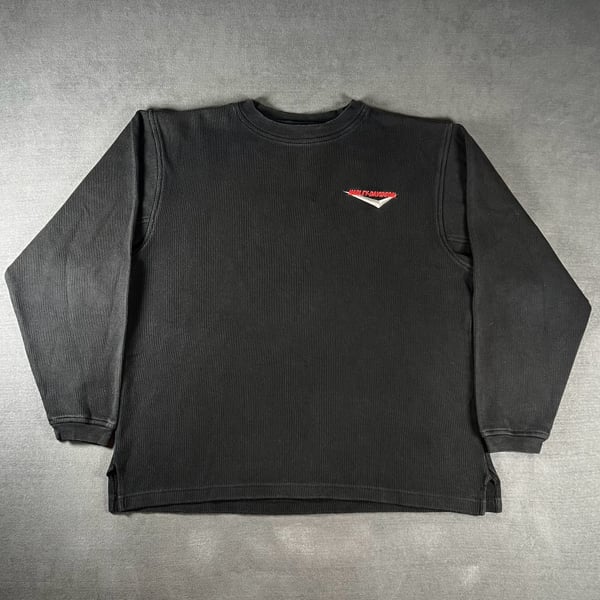 Y2K Harley Davidson Thermal Long Sleeve Shirt Size M Black Florida Dealership