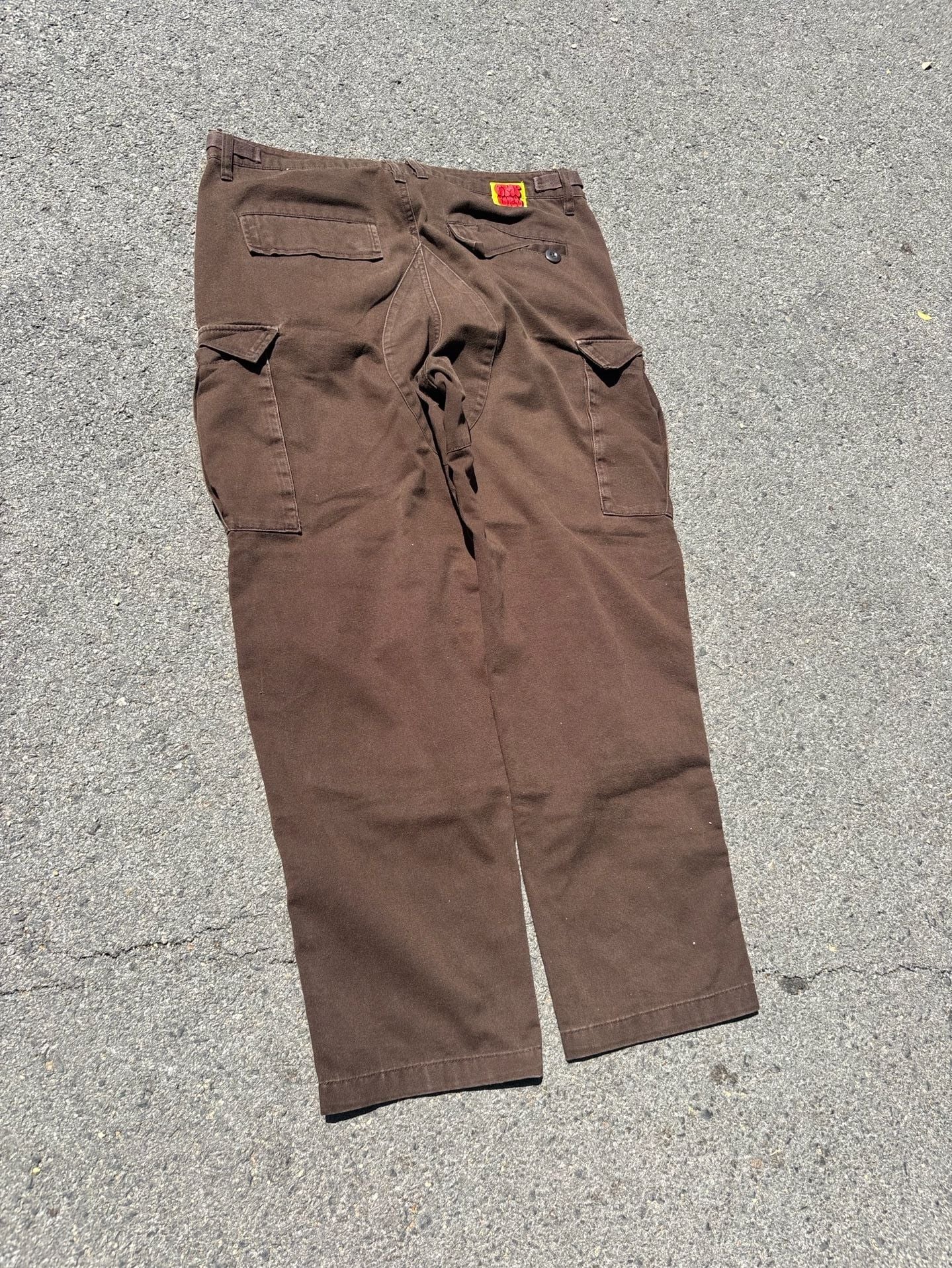 Empyre Cargo Pants Size 30 Brown Loose Fit Skater Streetwear Pockets 5