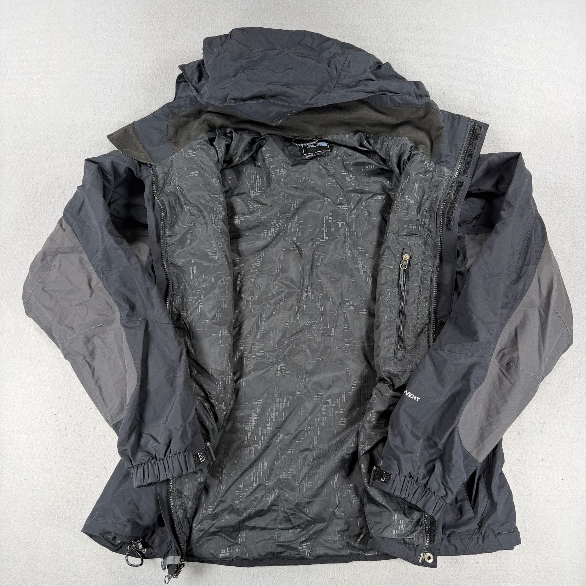The North Face Hyvent 3 In 1 Waterproof Jacket Black Gray Men's Large 8