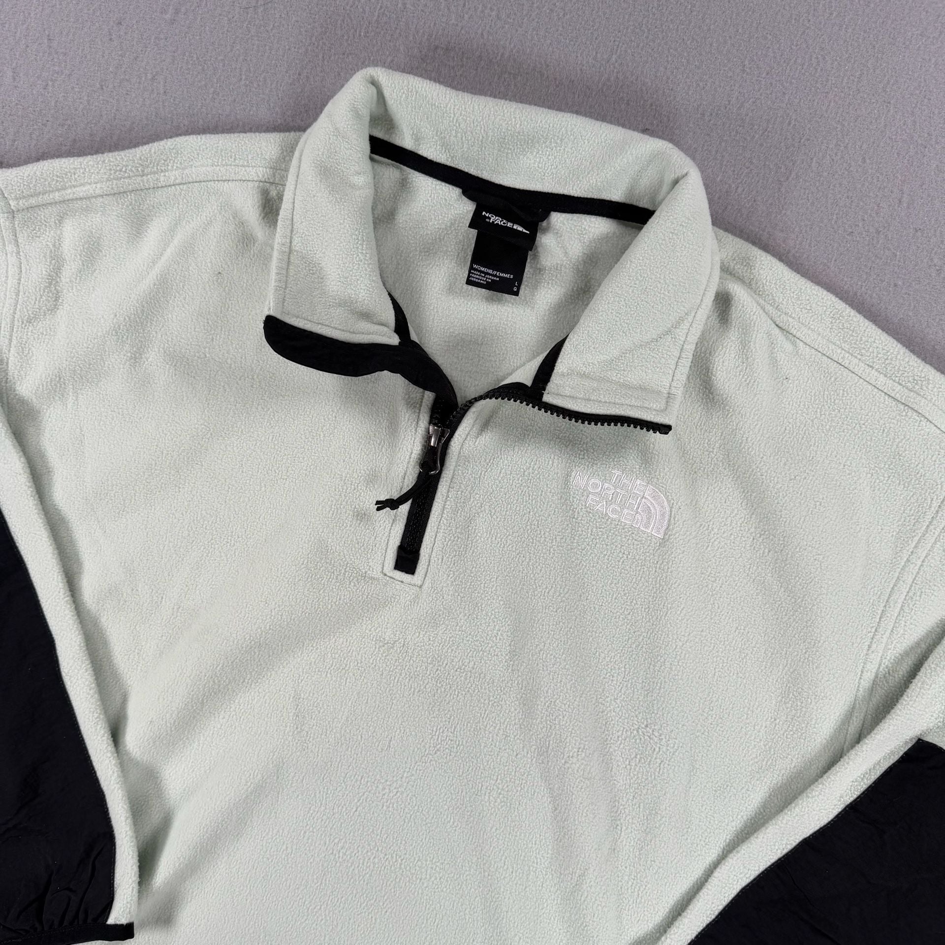 The North Face TKA Kataka 1/4 Zip Fleece Women's Light Green Black L 3