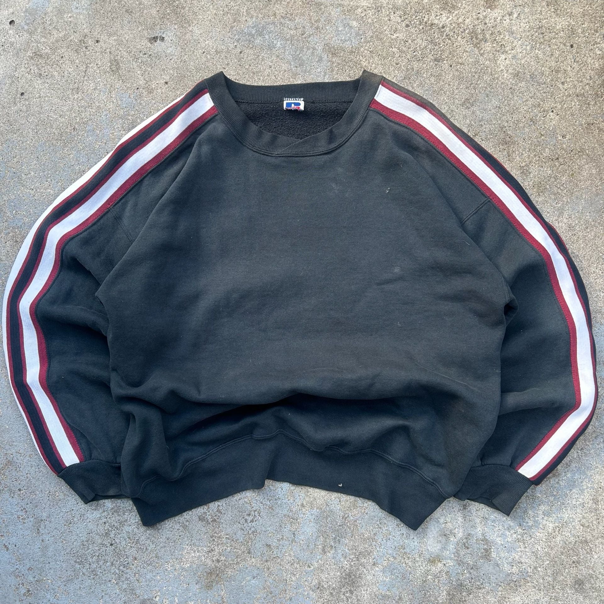 Vintage 90s Russell Athletic Striped Sweatshirt 3