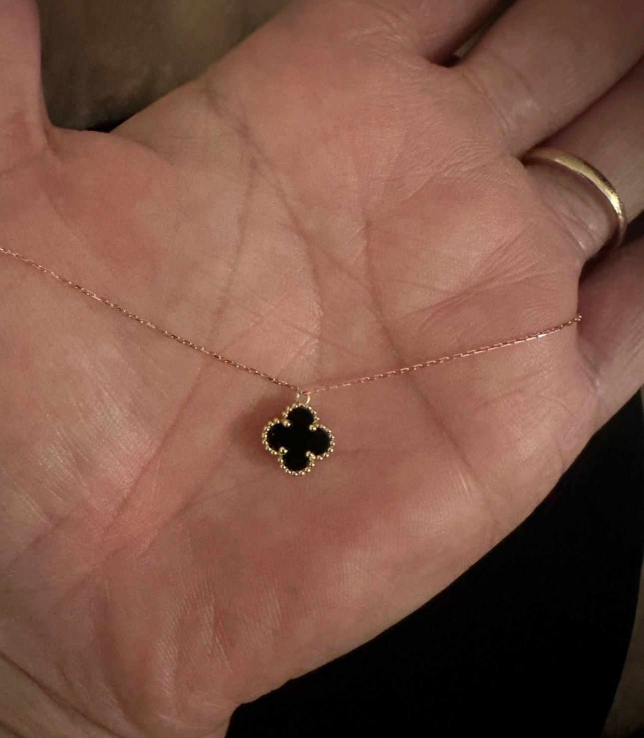 18k clover design Dubai Gold Necklace 3