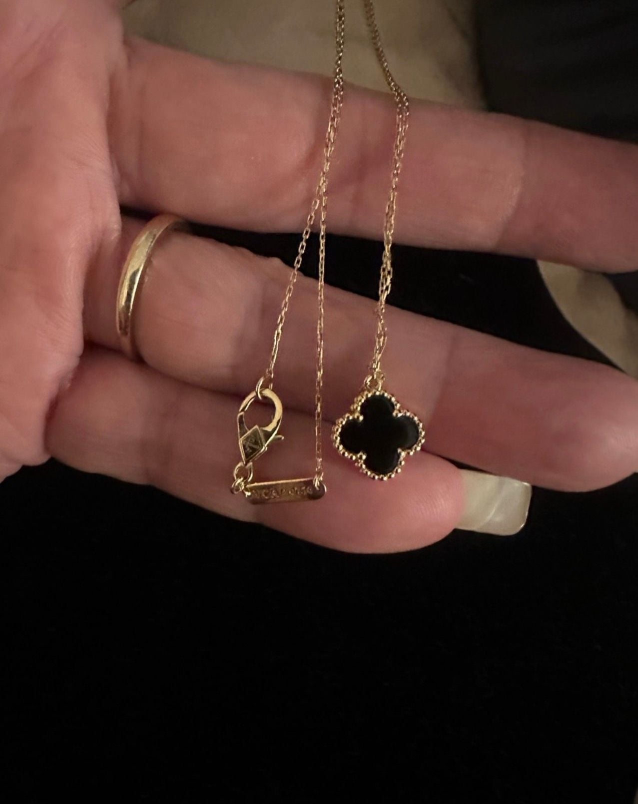 18k clover design Dubai Gold Necklace 4