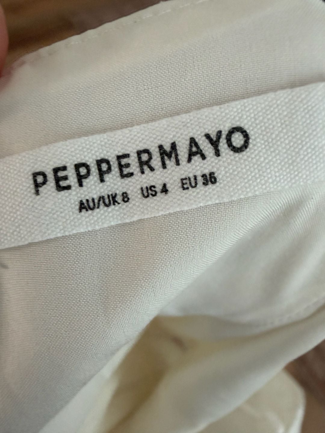 Peppermayo White Corset Mini Dress Size US 4 6