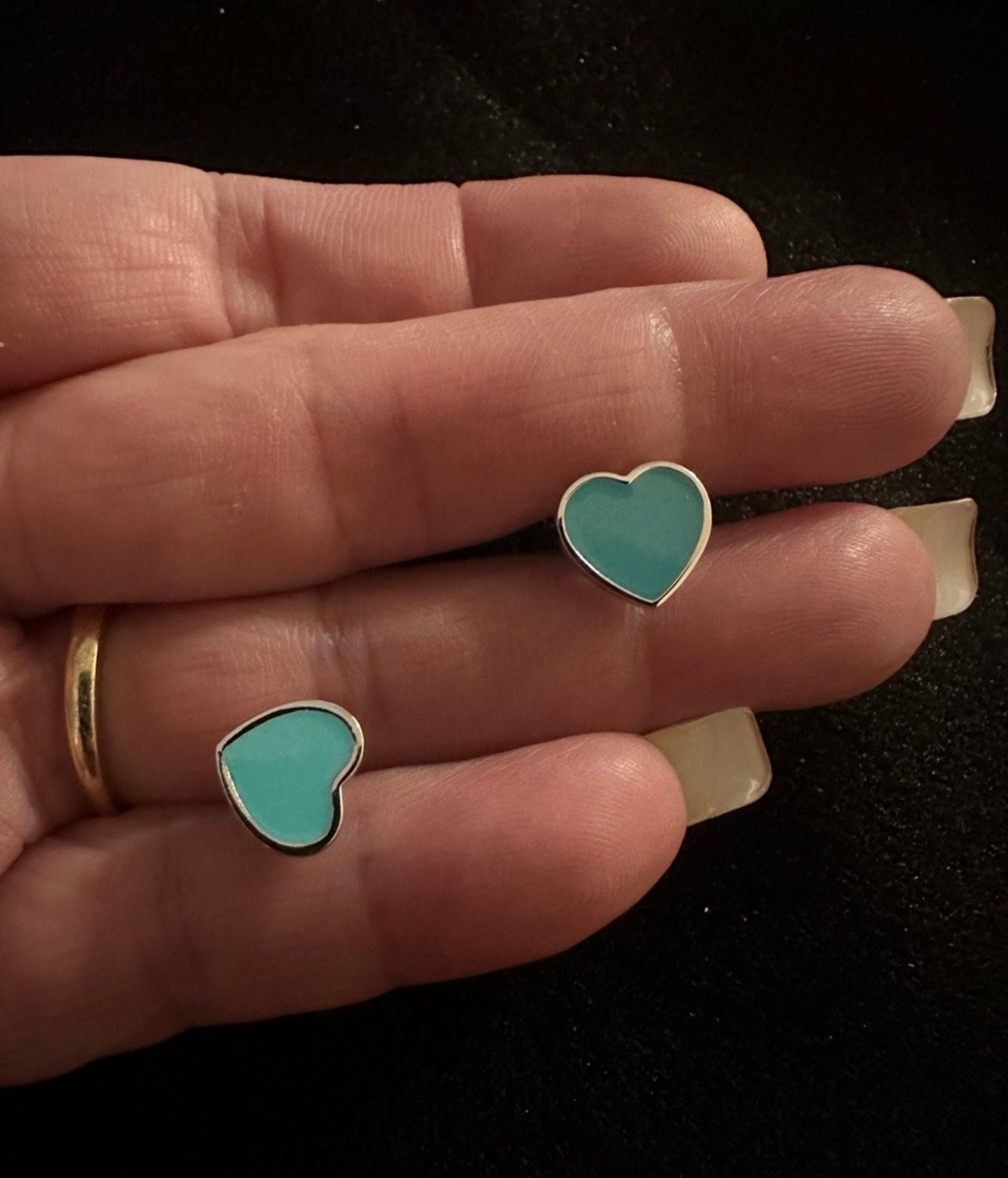 925 Silver Tiffany & Co. Inspired Return to Tiffany Enamel Heart Stud Earrings from Dubai 4