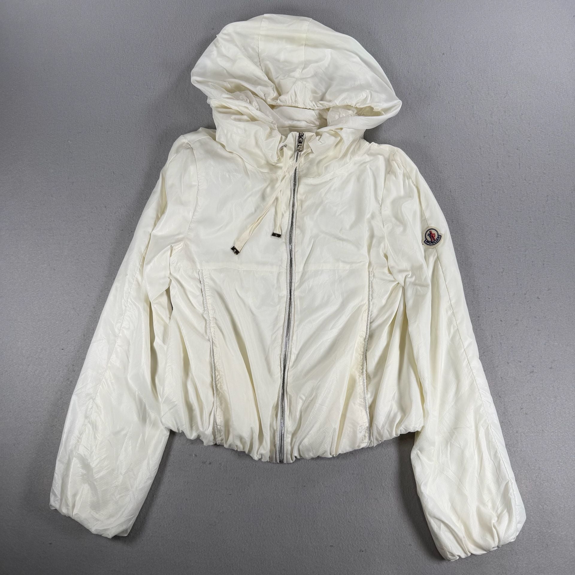 Moncler White Hooded Jacket Size S - Cotton Zip Up Hoodie 2